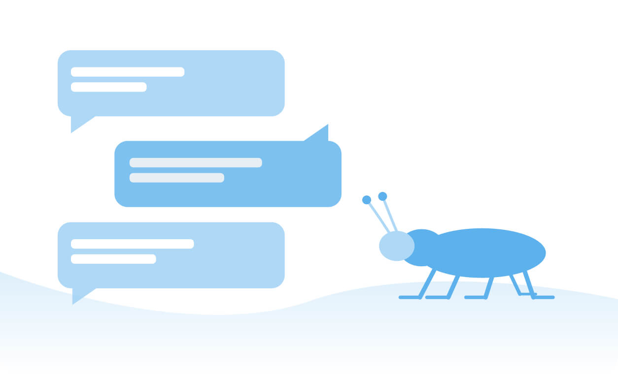 A cartoon mosquito with speech bubbles discussing when to negotiate a pest control supplier agreement.